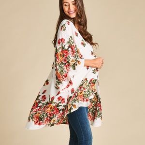 BUY1 GET1 4 FREE NWT Oversized Floral Kimono USA